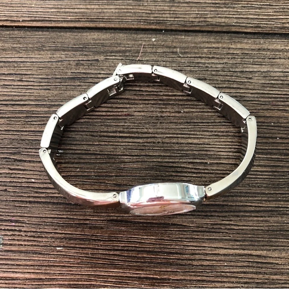 Sliver and gold linked bracelet watch